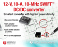 TI, 업계에서 가장 높은 전력 밀도를 제공하는12V, 10A, 10MHz DC/DC 컨버터 IC 출시